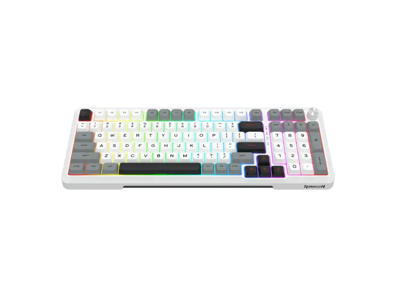Redragon Tastatura Bragi Pro MK688 Wired&2.4G&BT White