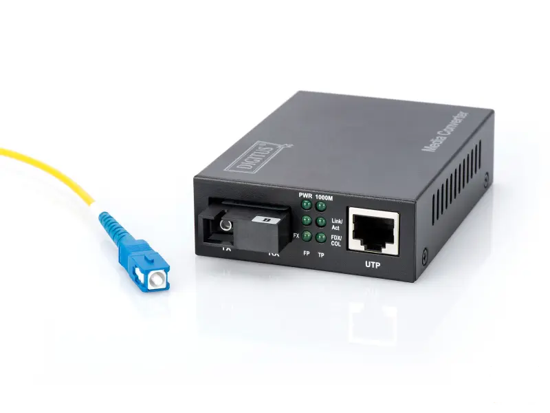 Digitus Gigabit Ethernet Media Converter, Singlemode, BiDi Tx1550nm / Rx1310nm, SC connector, up to 20km