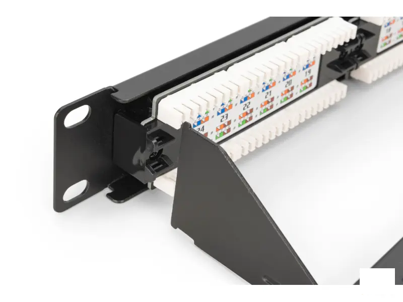 Digitus Patch panel puni, unshielded 24-port, 1U, rack mount, crni