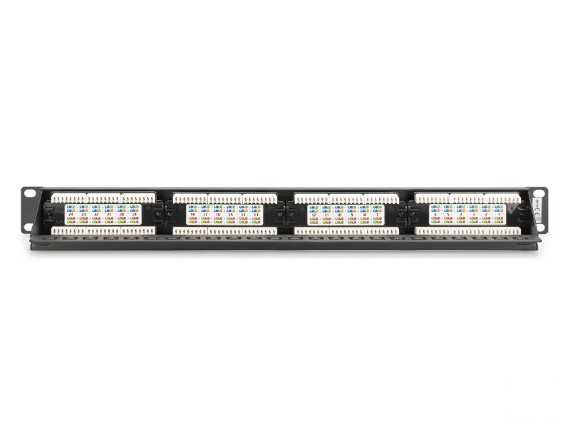 Digitus Patch panel puni, unshielded 24-port, 1U, rack mount, crni