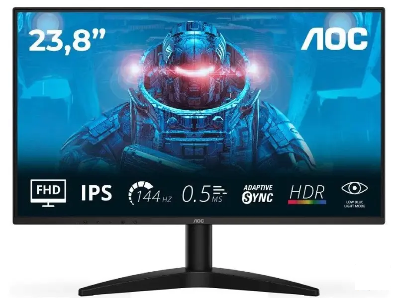 AOC IPS Gaming Monitor 24B36X, 23.8", Full HD 1920x1080, 144Hz, 0.5 ms, 1500:1, HDMI/DP