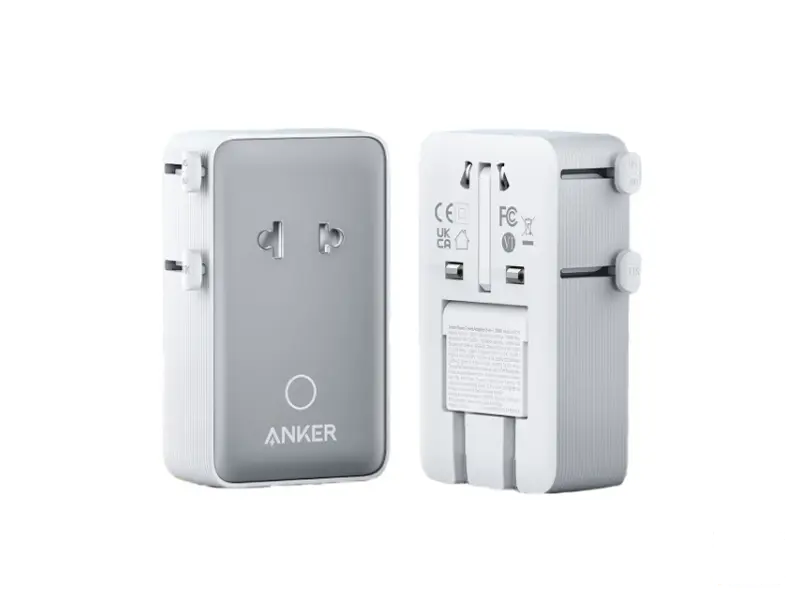 ANKER Nano 20W putni zidni punjač 5-portova (2x USB-A, 2x USB-C, utičnica EU na US, UK, AU i EU), beli 