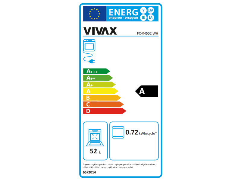 VIVAX HOME električni šporet FC-04502 WH