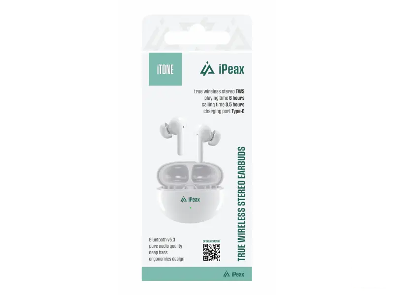 iPEAX Slušalice TWS Bluetooth iTONE White