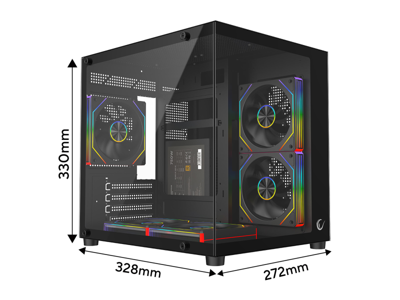 Rampage CASE LUMID V2 5x120 ARGB 750W 80+ Bronze