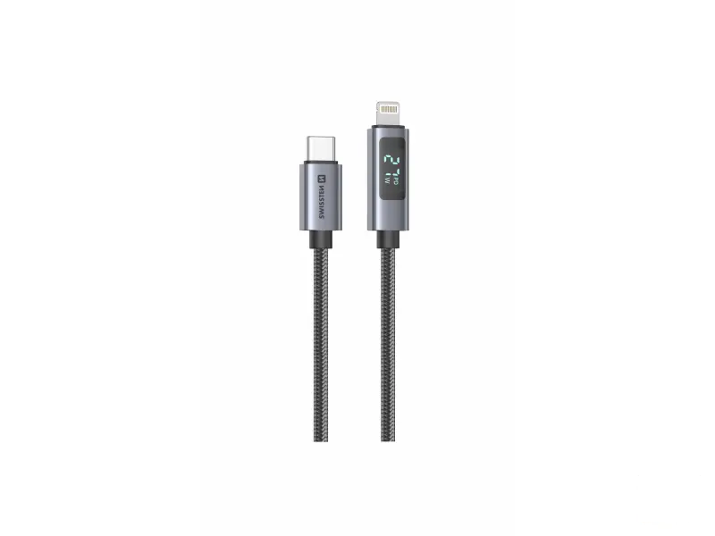 Swissten Kabl USB-C/Lightning sa LCD 1.5m