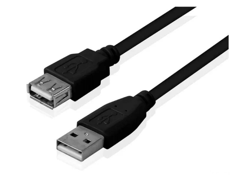 FAST ASIA Kabl USB A - USB A M/F (produžni) 5m crni 