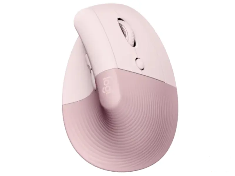 LOGITECH Lift Vertical Ergonomic Wireless miš roze 