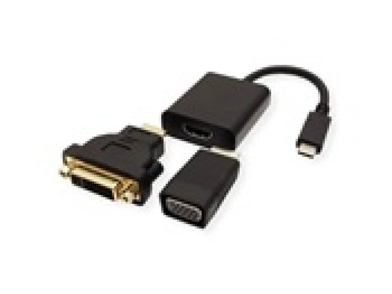 Rotronic 12.99.3229 VALUE USB Type C - HDMI/VGA/DVI Adapter, 3840 x 2160 @60Hz (4K, UHD-1)