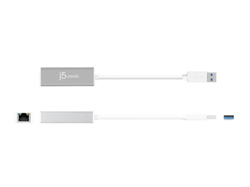 FAST ASIA Adapter USB 3.0 - Gigabit ethernet metal sivi