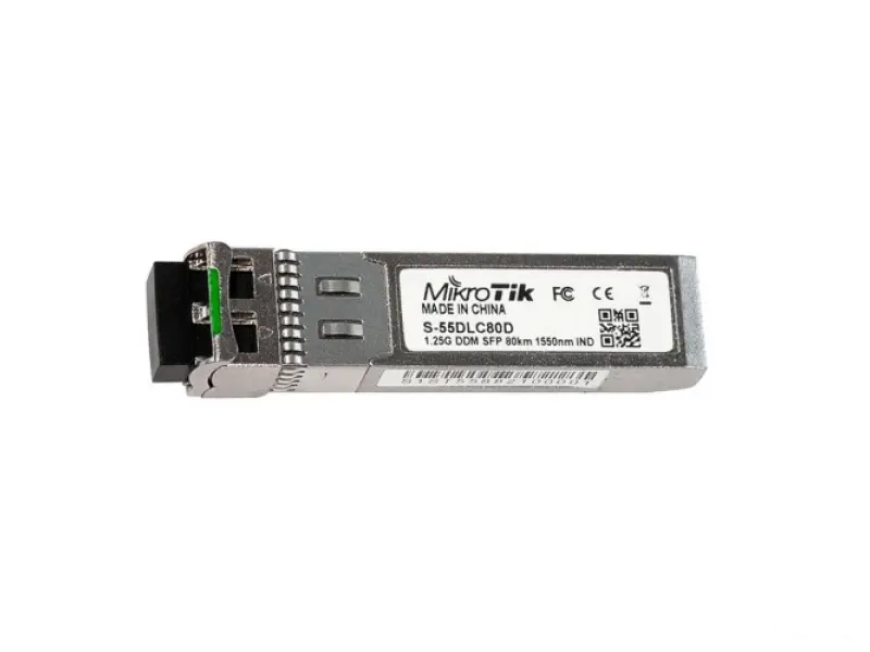 MikroTik SFP 1.25G module with Dual LC-connector for links up to 80km (S-55DLC80D)