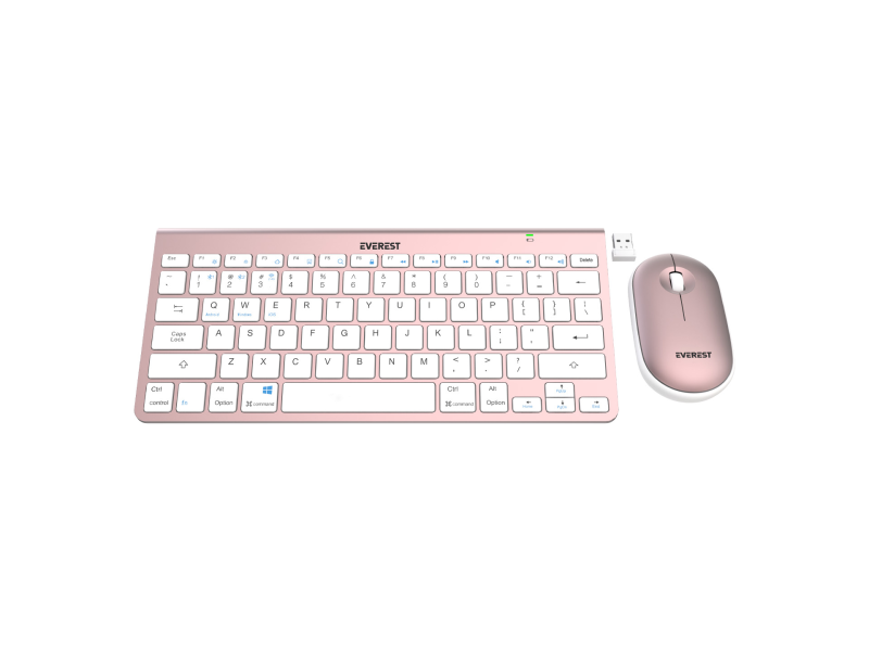 Everest SET tastatura i mis KB-BT72 ​​ELITE Rose Gold 2.4 ghz + BT Wireless US Layout