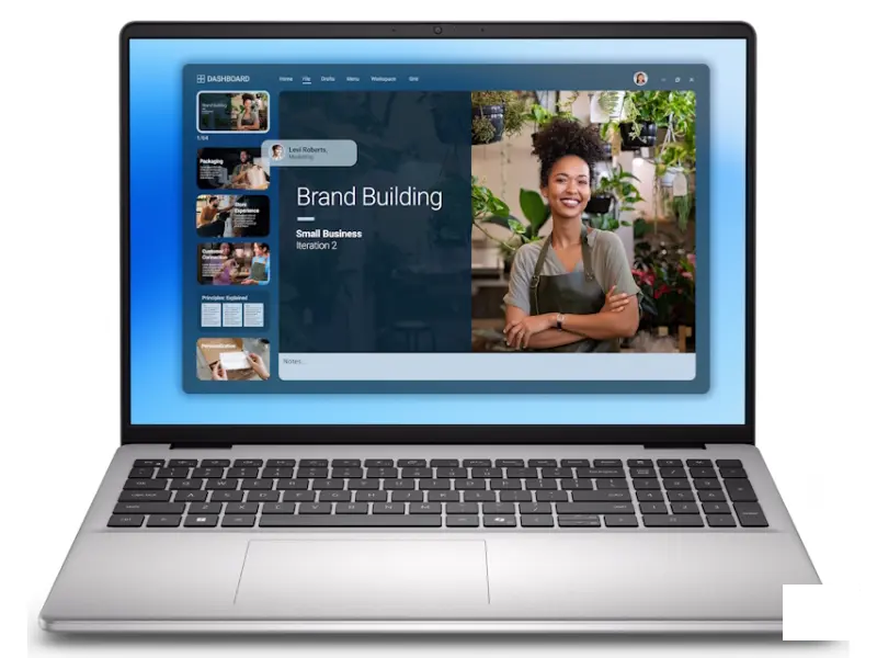 DELL 16 DC16251 16 inch FHD+ 300nits Core 5 120U 16GB 512GB SSD Backlit FP Win11Pro metalni silver laptop 