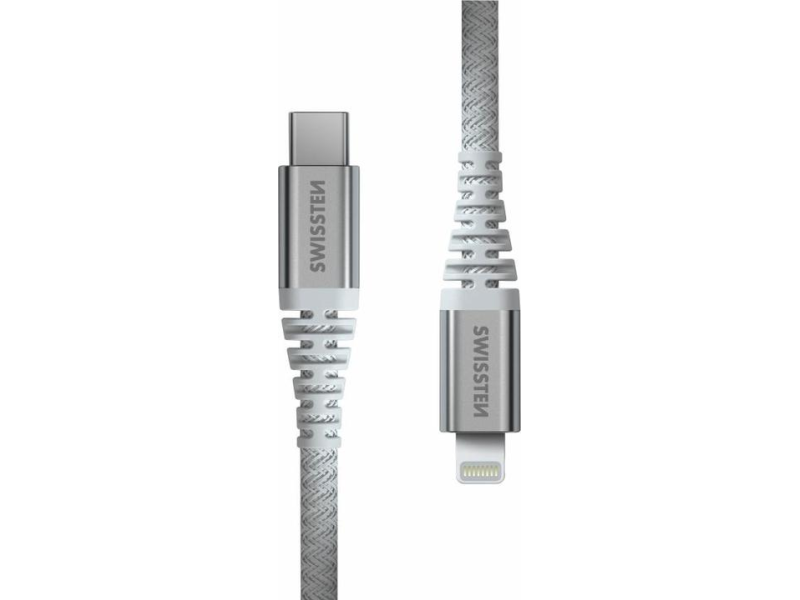 Swissten DATA CABLE KEVLAR USB-C / LIGHTNING 1.5 M WHITE