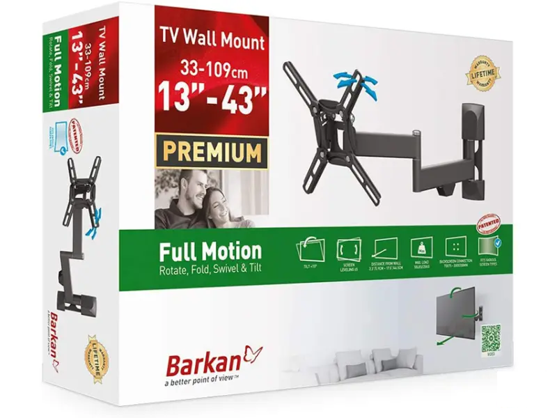 BARKAN 2400.B LCD TV zglobni zidni nosač do 43 inča 