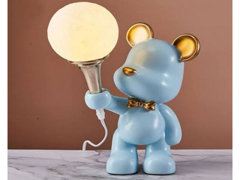 MARLUX L14 dekorativna stona lampa plava sa belom kuglom
