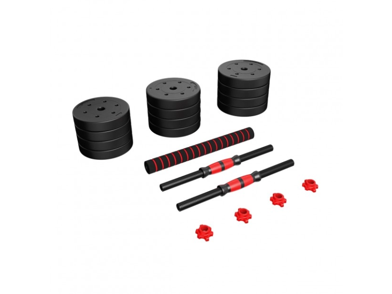 Athler AT-LION 20 set tegova (5 djelova) 20 kg, 4-in-1 funkcija: bučica, šipka, zvono, pokretna šipka, materijal: pjena.