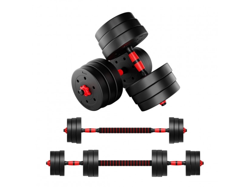 Athler AT-LION 20 set tegova (5 djelova) 20 kg, 4-in-1 funkcija: bučica, šipka, zvono, pokretna šipka, materijal: pjena.