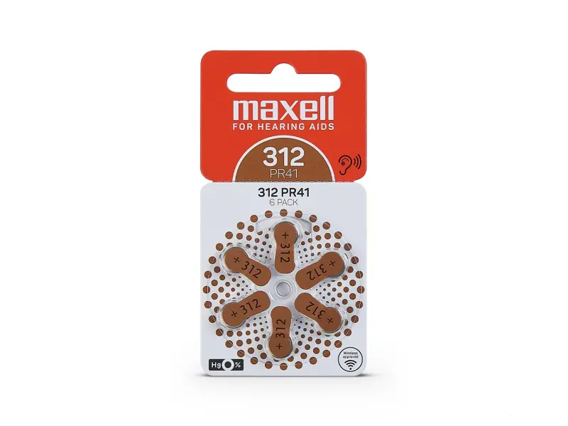 Maxell Battery PR41 312 1/6