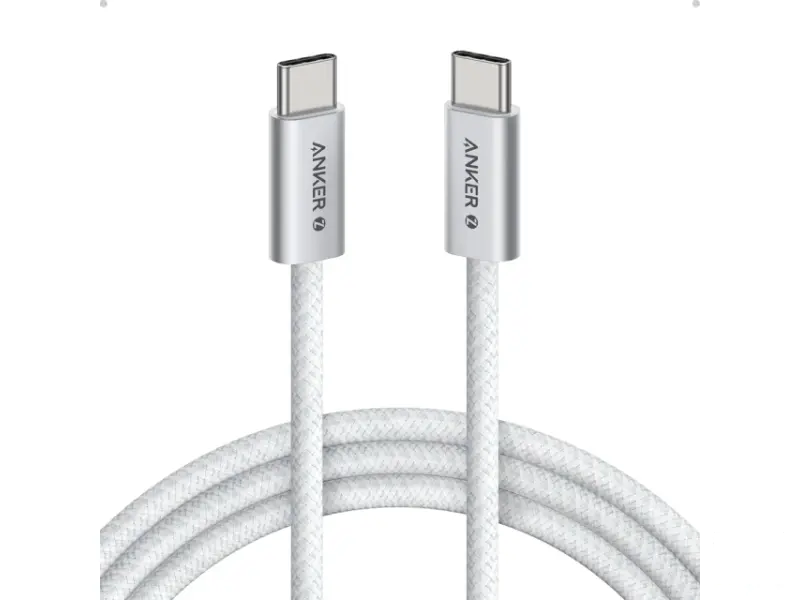 ANKER Zolo USB tip-C kabl M/M 1m, za Apple, super brzo punjenje 240W/480Mbps, pleteni, beli 