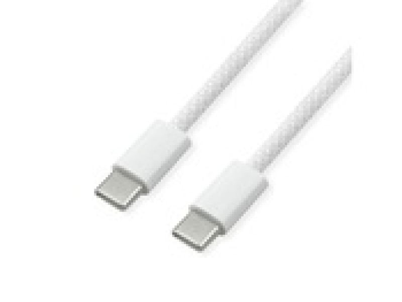 Rotronic 11.99.8341 VALUE Cable USB Type C, C–C, M/M, USB 2.0 Hi-Speed 480 Mbit/s 60W, bijeli, 2 m