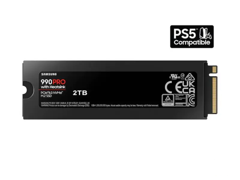 SAMSUNG 2TB M.2 NVMe MZ-V9P2T0CW 990 Pro Series Heatsink SSD 