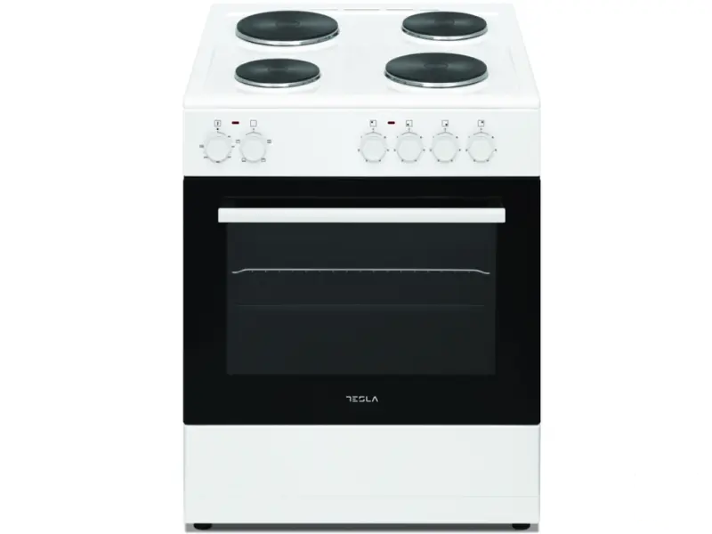 Tesla CS6400SW električni šporet, 4 ringle, kapacitet 62l, en. klasa A, 60x60x83, bijeli