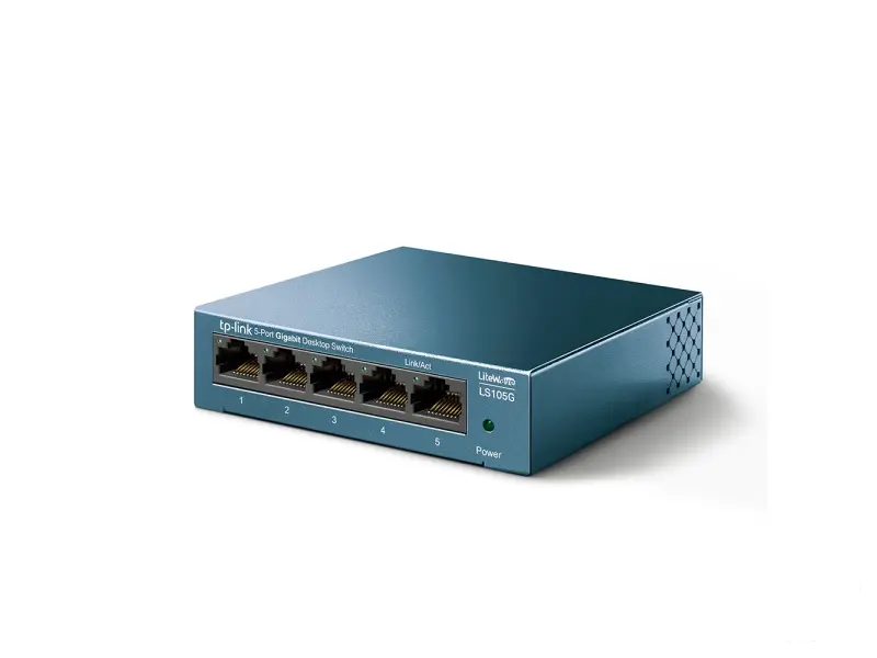 TP-LINK LS105G 5-Port Gigabit Desktop Network Switch, Metal Case