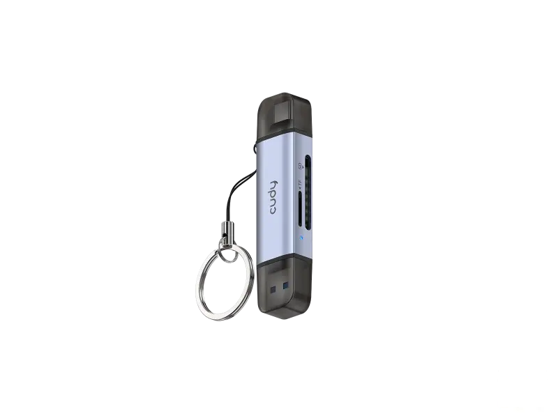 CUDY Card reader UH200 2-IN-1 Dual USB 3.0 SD/TF
