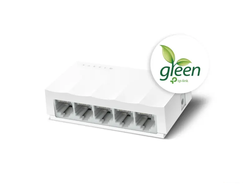 TP-LINK 5-Port 10/100Mbps Desktop Network Switch, LiteWave, Green Ethernet technology