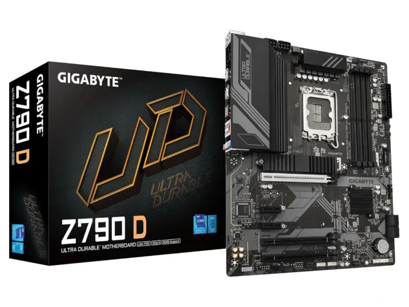 GIGABYTE INTEL MB Z790 D , 4*DDR5 7600MHz, 3*PCIe 4.0, HDMI/DP, USB Type-C, 2.5GbE LAN, LGA 1700
