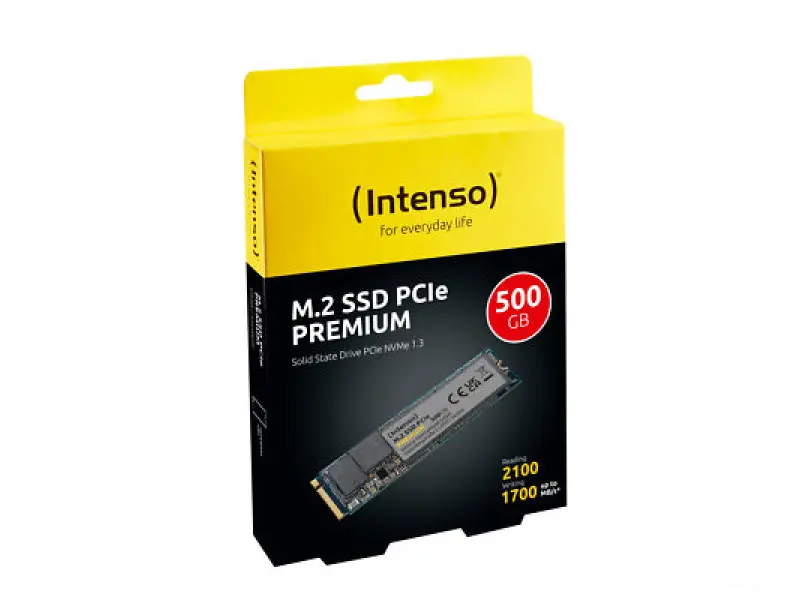 Intenso SSD 500GB m.2 NVMe Premium (r/w: 2100/1700 MBs)