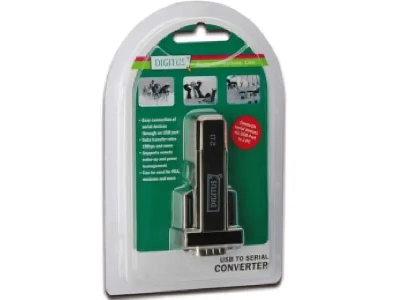DIGITUS Adapter USB 2.0 tip A (M) - Serijski port (RS-232) 9pin (M) crni DA-70156 