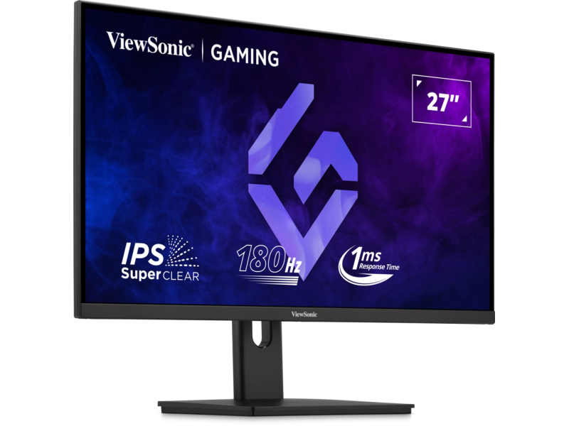 ViewSonic Monitor 27" XG27G1, 1920×1080 (FHD), IPS panel, 180Hz, 1 ms (MPRT), 1000:1, 300 cd/m², Adaptive Sync (FreeSync Premium), HDMI + DisplayPort, audio out da, zvučnici ne, hub ne, VESA 100×100 mm, boja crna
