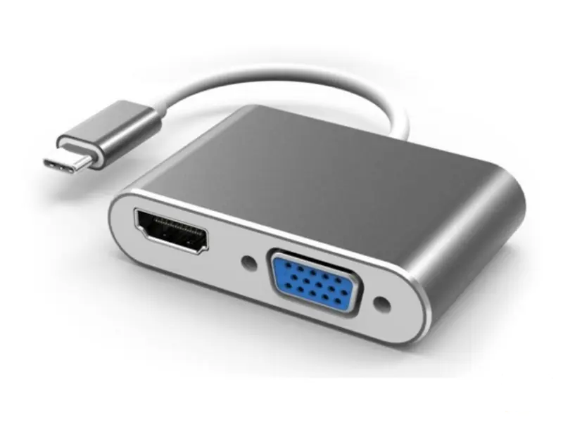 FAST ASIA Adapter-konvertor TIP C na HDMI+VGA 