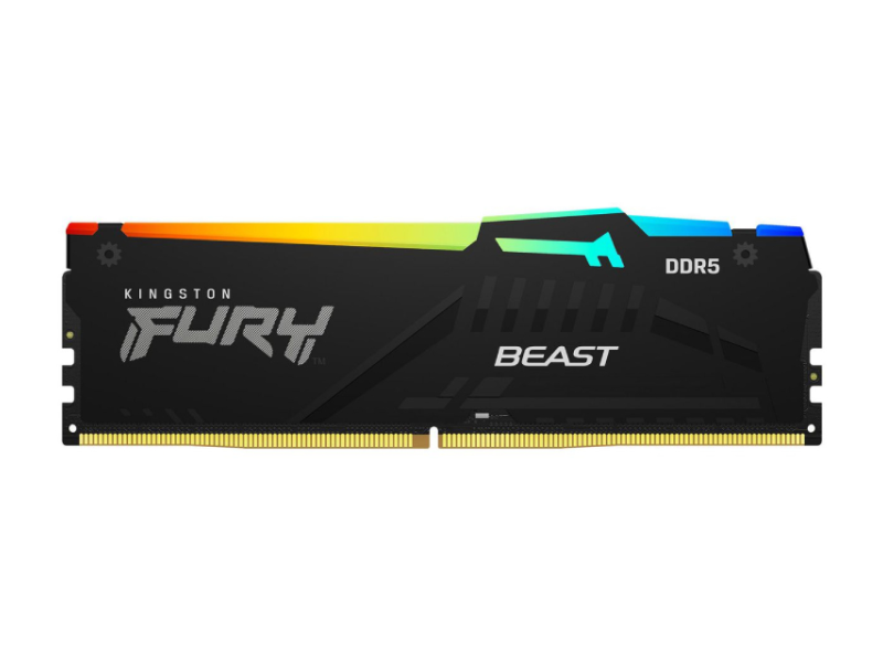 KINGSTON DIMM DDR5 32GB 5600MT/s KF556C40BB2A-32 FURY Beast RGB Black