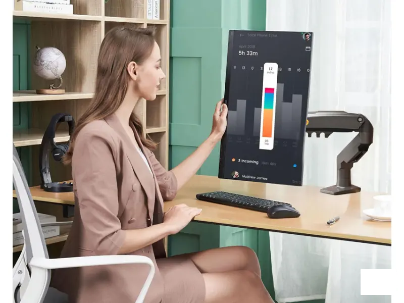NORTH BAYOU F80 stoni nosač za monitor mat crni 17-30 inča 