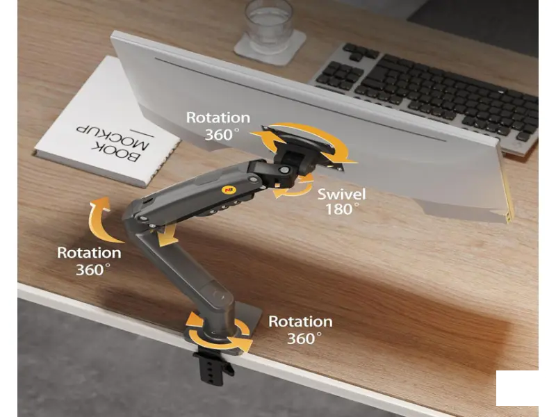 NORTH BAYOU F80 stoni nosač za monitor mat crni 17-30 inča 