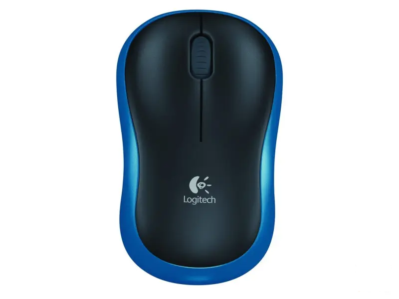 LOGITECH M185 Compact Wireless Mouse, 2.4 Ghz, 1000 dpi, 1 x AA Battery, 10 m, Blue