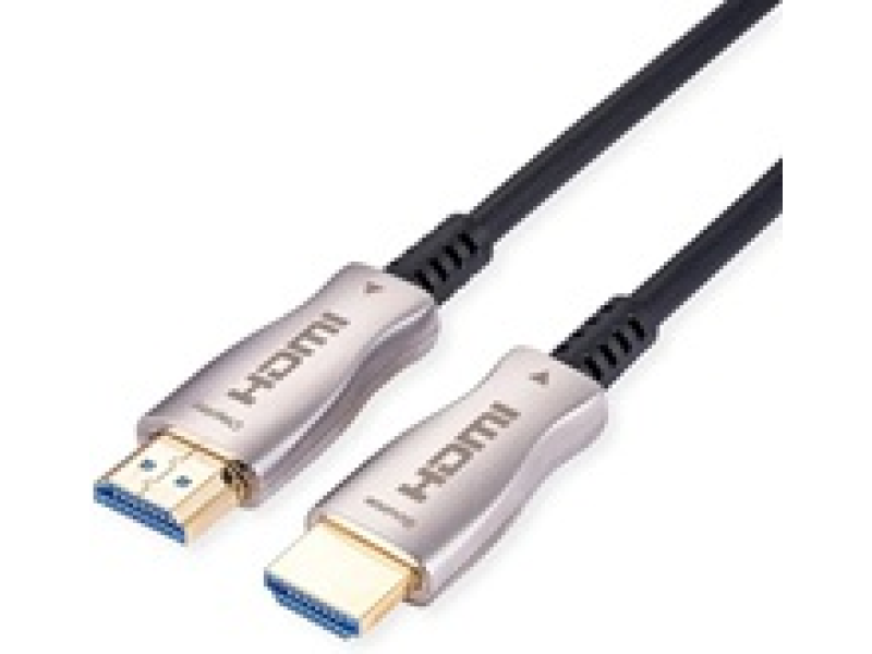 Rotronic 14.99.3480 VALUE HDMI 4K Ultra HD kabl+ Ethernet, M/M Active Optical (AOC), 3840x2160 @60Hz, 20 m, crni