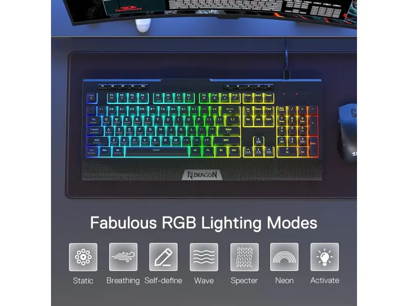 Redragon Tastatura Shiva Lite K525 RGB Gaming