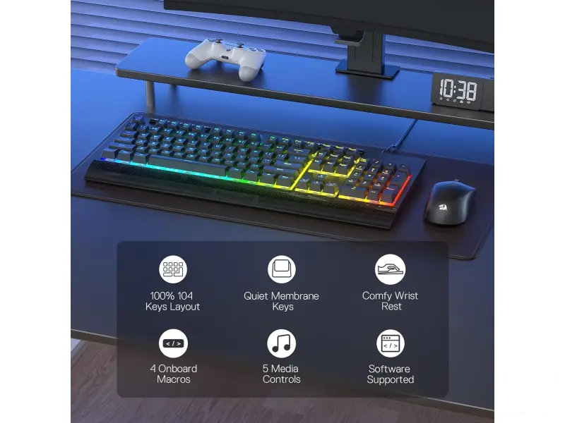 Redragon Tastatura Shiva Lite K525 RGB Gaming