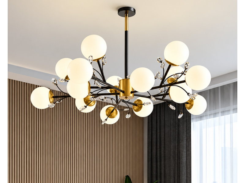 MARLUX 9660-15 viseći luster sa 15 kugli crni