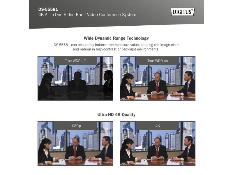 Digitus 4K All-In-One Video Bar Mini - Video conferencing system