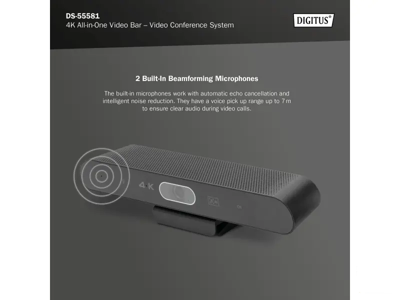 Digitus 4K All-In-One Video Bar Mini - Video conferencing system