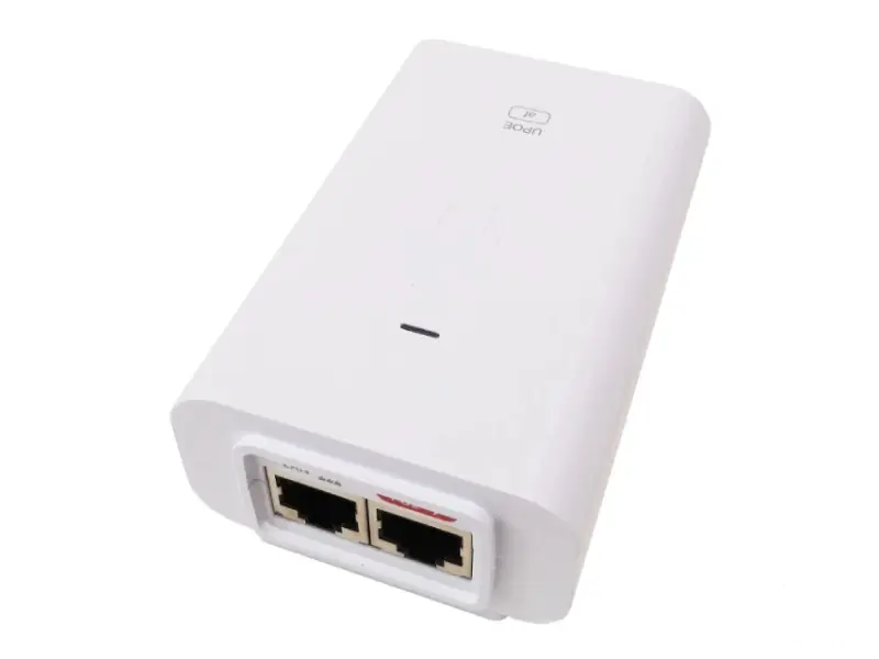 UBIQUITI 802.3af Gigabit PoE Adapter 15,4W Beli (U-POE-AF) 