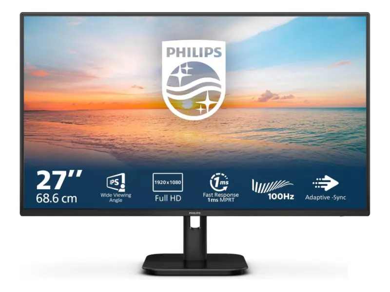 PHILIPS LED IPS Monitor 27E1N1100A, 27",1920x1080, 100Hz, 1300:1, 1 ms, VGA/HDMI, Zvučnici 2W x 2
