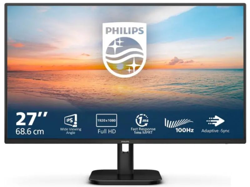 PHILIPS LED IPS Monitor 27E1N1100A, 27",1920x1080, 100Hz, 1300:1, 1 ms, VGA/HDMI, Zvučnici 2W x 2