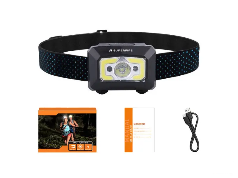 Superfire X30 LED headlamp black