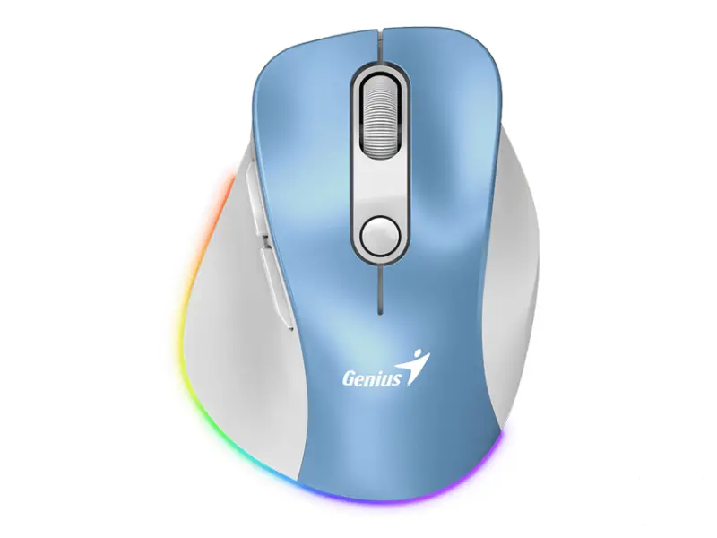 GENIUS Ergo 9000S Pro Light Blue USB Bežični plavi miš 